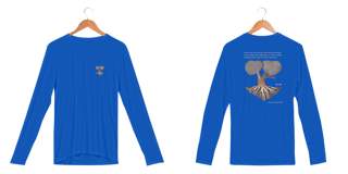 Nome do produto Camisa Manga Longa Dry UV - frente e costas - Árvore do amor (Lama e Lótus)