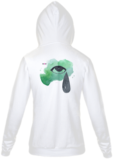 Nome do produto Moletom com zíper e capuz -Olho que chora (Lama e Lótus)