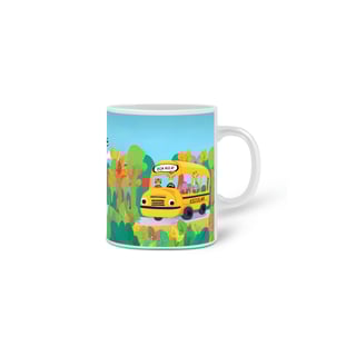 Nome do produto Caneca Ônibus escolar animal