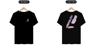 Nome do produto Camiseta - frente e costas - Caneta (Lama e Lótus)