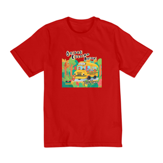 Nome do produto Camiseta infantil - de 2 a 8 anos - Ônibus escolar animal