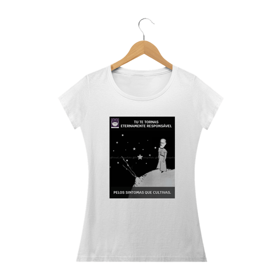 Camiseta Baby Look Freud Pequeno Príncipe Sintoma