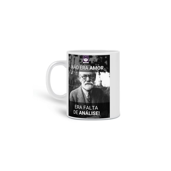 Caneca Freud Estupefato Não Era Amor