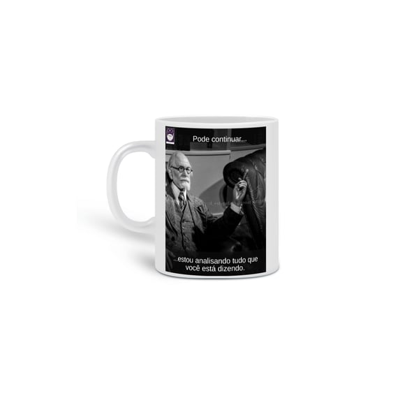 Caneca Freud Estupefato Analisando