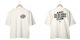 Nome do produto Camiseta Oversized Anti Acelero Acelero Club - Frente e Costas