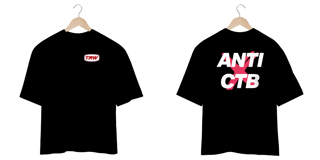 Nome do produto Camiseta Oversized Anti CTB - Frente e Costas