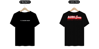Nome do produto  Camiseta Audi Gang | Preta - Frente e Costas