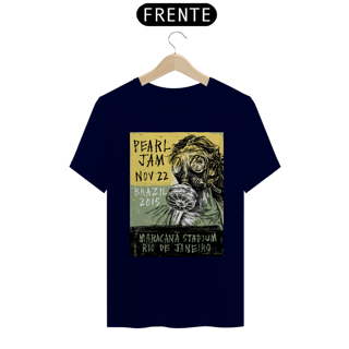 Nome do produto T-SHIRT CARTAZ PEARL JAM BRASIL 2015 - QUALITY