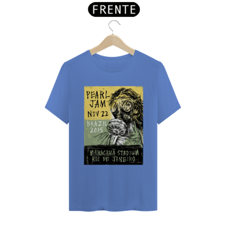 Nome do produto T-SHIRT CARTAZ PEARL JAM BRASIL 2015 ESTONADA