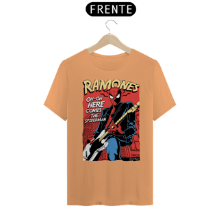 Nome do produto T-SHIRT RAMONES – HOMEM ARANHA ESTONADA
