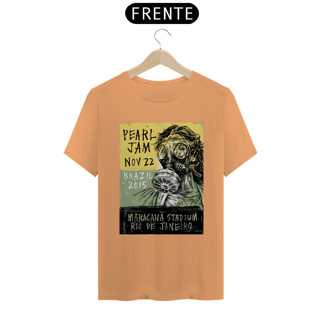 Nome do produto T-SHIRT CARTAZ PEARL JAM BRASIL 2015 ESTONADA