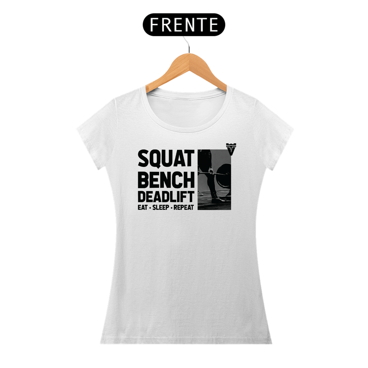 Nome do produto: BABY LOOK LONG SBD: Eat - Sleep - Repeat - BRANCA