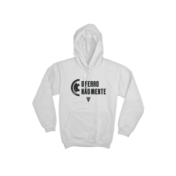 MOLETOM O FERRO NÃO MENTE - BRANCO