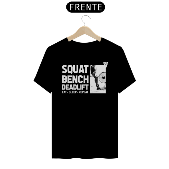 CAMISETA SBD: Eat - Sleep - Repeat - PRETA