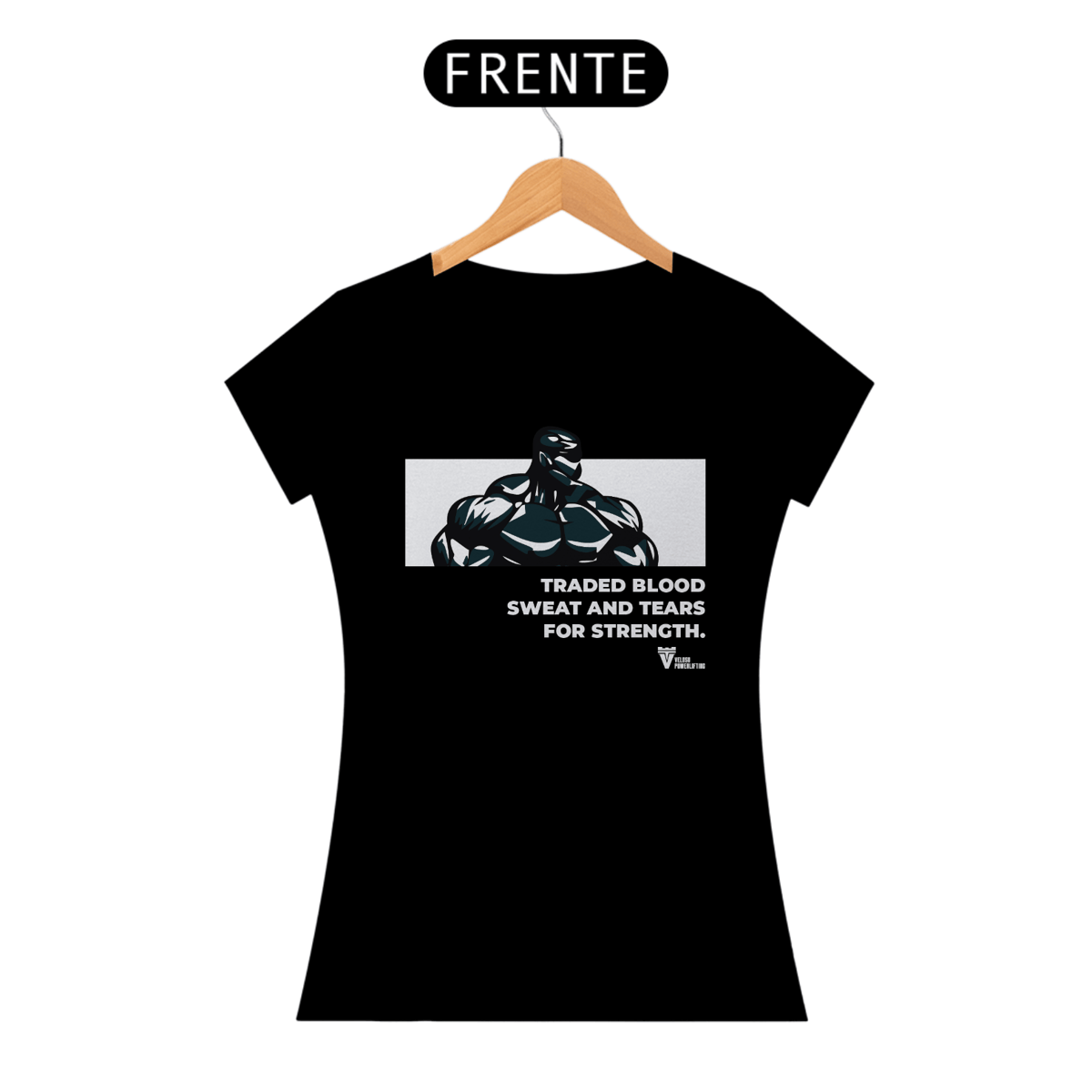 Nome do produto: BABY LOOK LONG FOR STRENGTH - PRETA