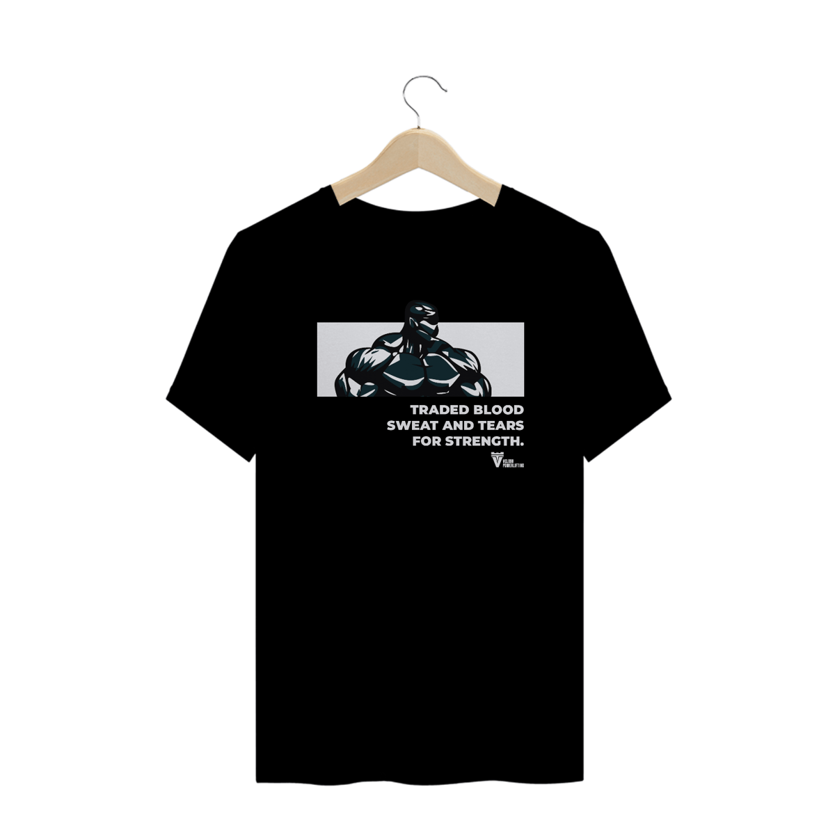 Nome do produto: CAMISETA PLUS SIZE FOR STRENGTH - PRETA