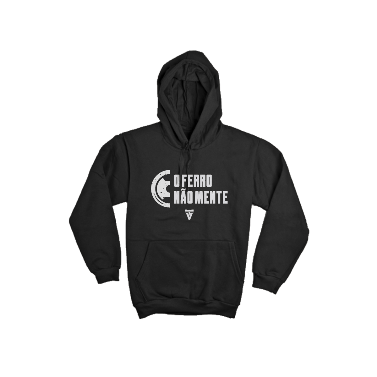 Nome do produto: MOLETOM O FERRO NÃO MENTE - PRETO