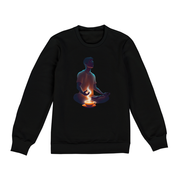 Moletom Blusão Meditação e Café