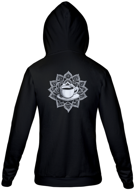 Moletom com Zíper Café na Flor de Lótus