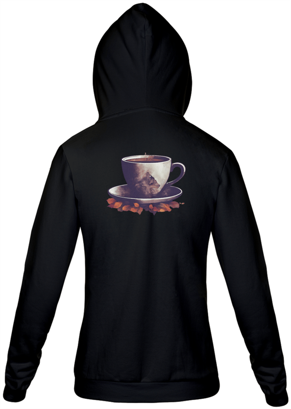Moletom de Zíper Café de Outono