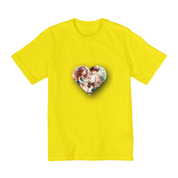 Camiseta Infantil - 02 a 08 - Coração