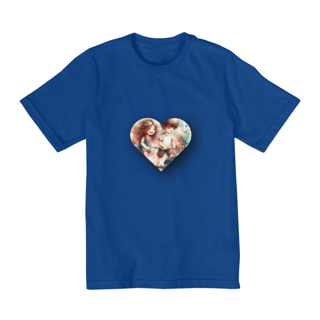 Nome do produto Camiseta Infantil - 02 a 08 - Coração