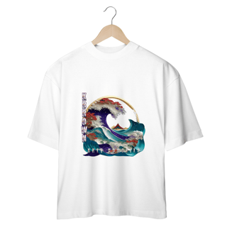Nome do produto Camiseta OVERSIZED - Ondas de Papel - Kbrown Arte Conceito