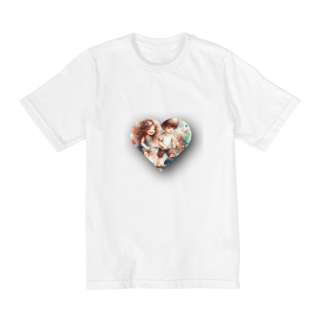 Nome do produto Camiseta Infantil - 02 a 08 - Coração
