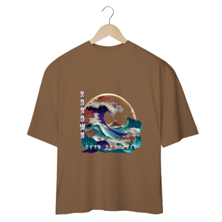 Nome do produto Camiseta OVERSIZED - Ondas de Papel - Kbrown Arte Conceito
