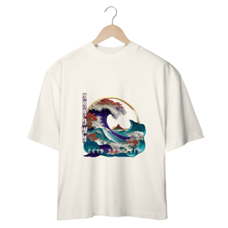 Nome do produto Camiseta OVERSIZED - Ondas de Papel - Kbrown Arte Conceito