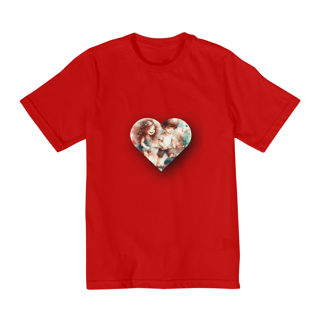 Nome do produto Camiseta Infantil - 02 a 08 - Coração