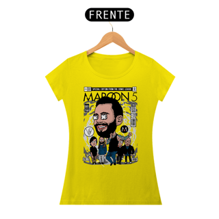 Nome do produto Baby look Maroon five estilo comics