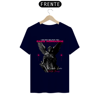 Nome do produto Camiseta Eu não acredito em você, romance falso