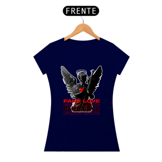 Nome do produto Camiseta Baby Long Amor Fake