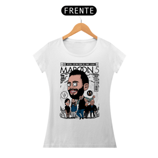 Nome do produto Baby look Maroon five estilo comics