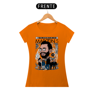 Nome do produto Baby look Maroon five estilo comics