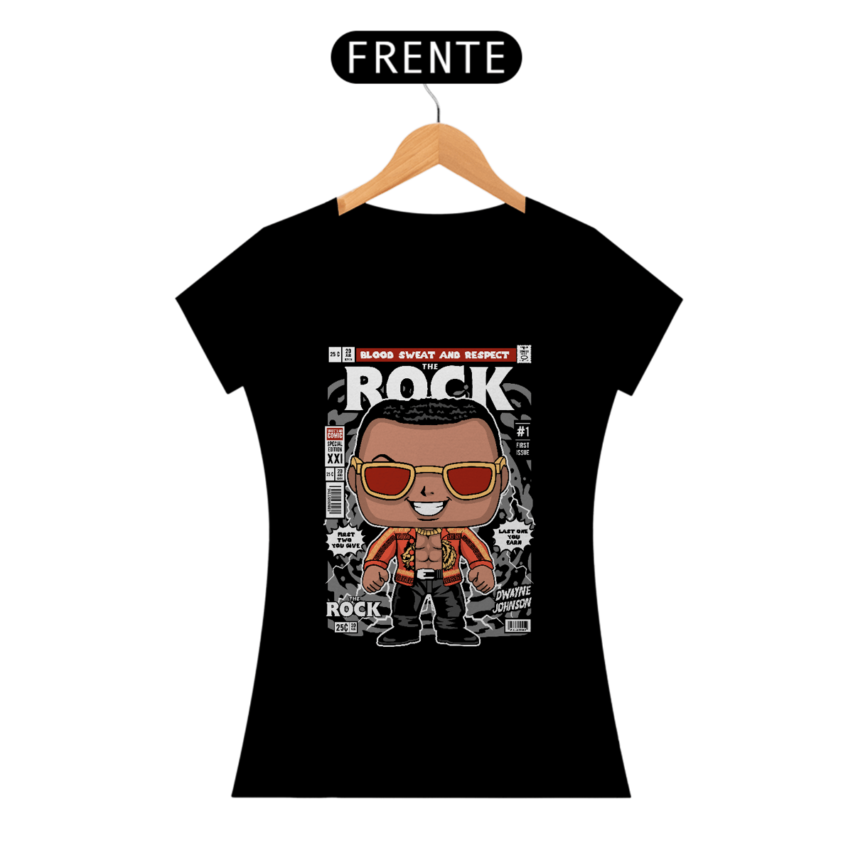 Nome do produto: Baby Look The Rock Comics Pop