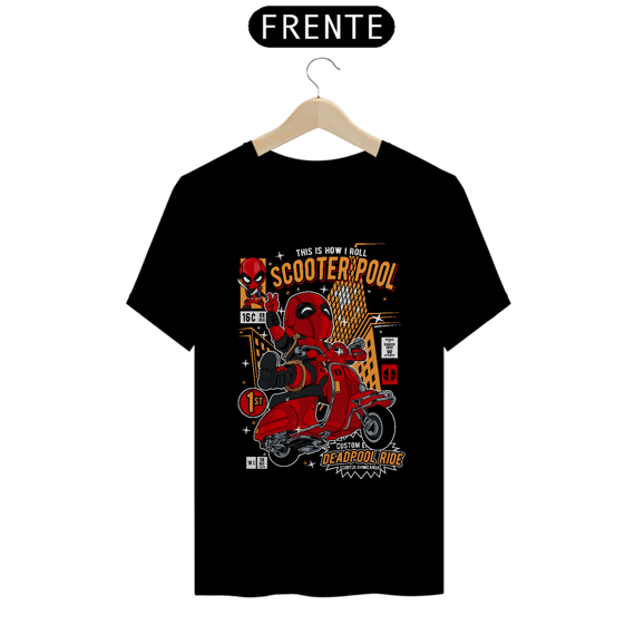 Camiseta Deadpool scooter comics pop 