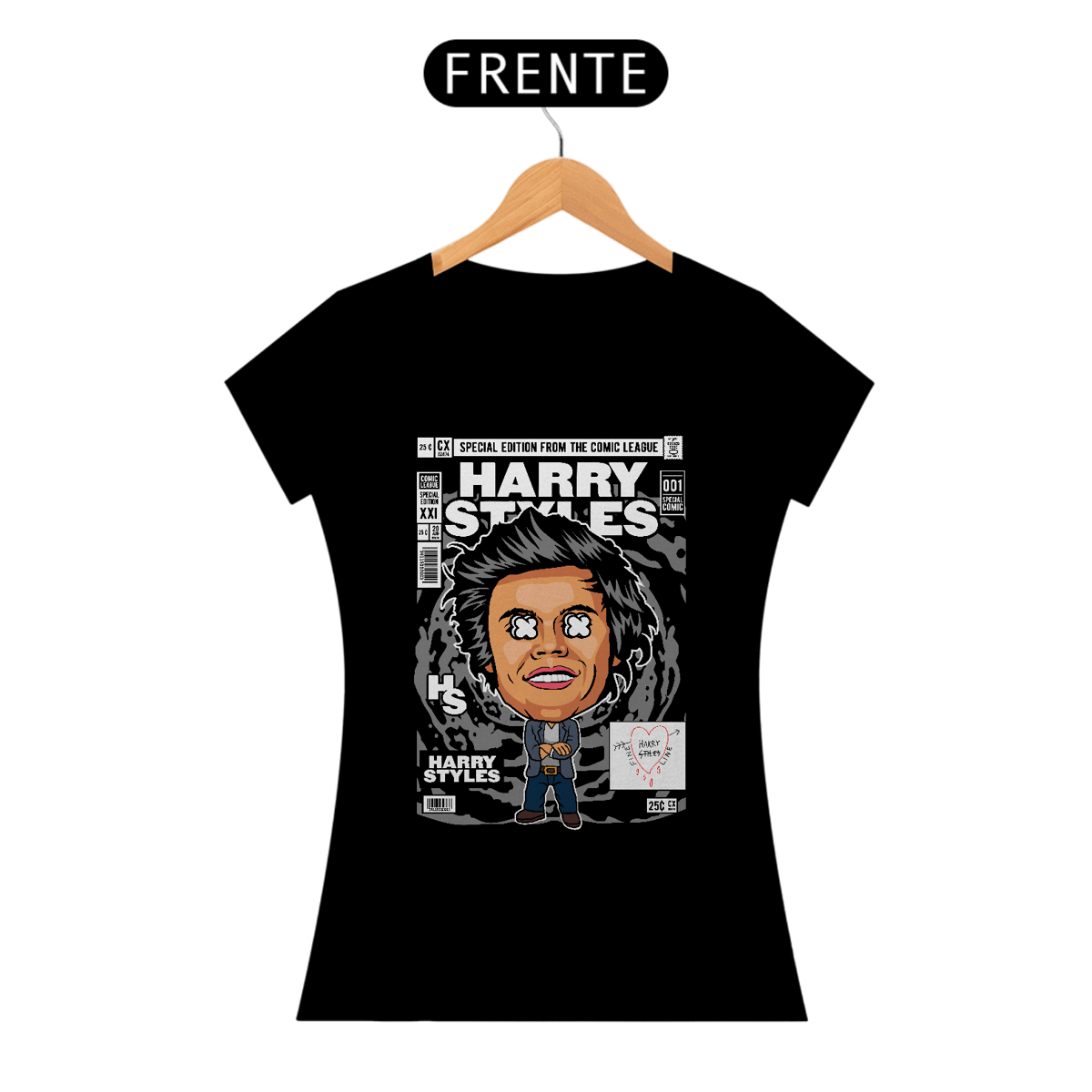 Nome do produto: Baby Look Herry Styles Comics