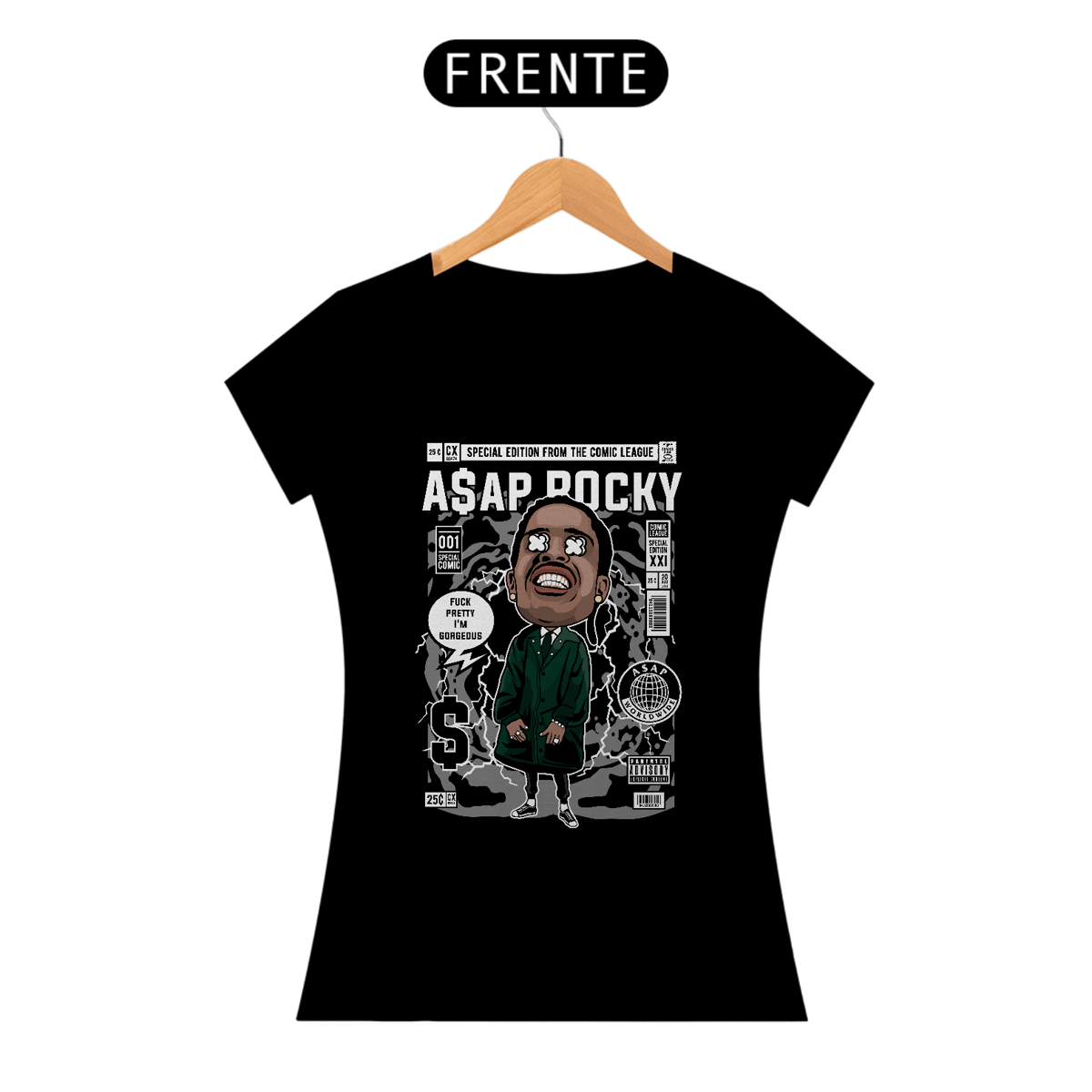 Nome do produto: Baby look Asap Rocky comics 