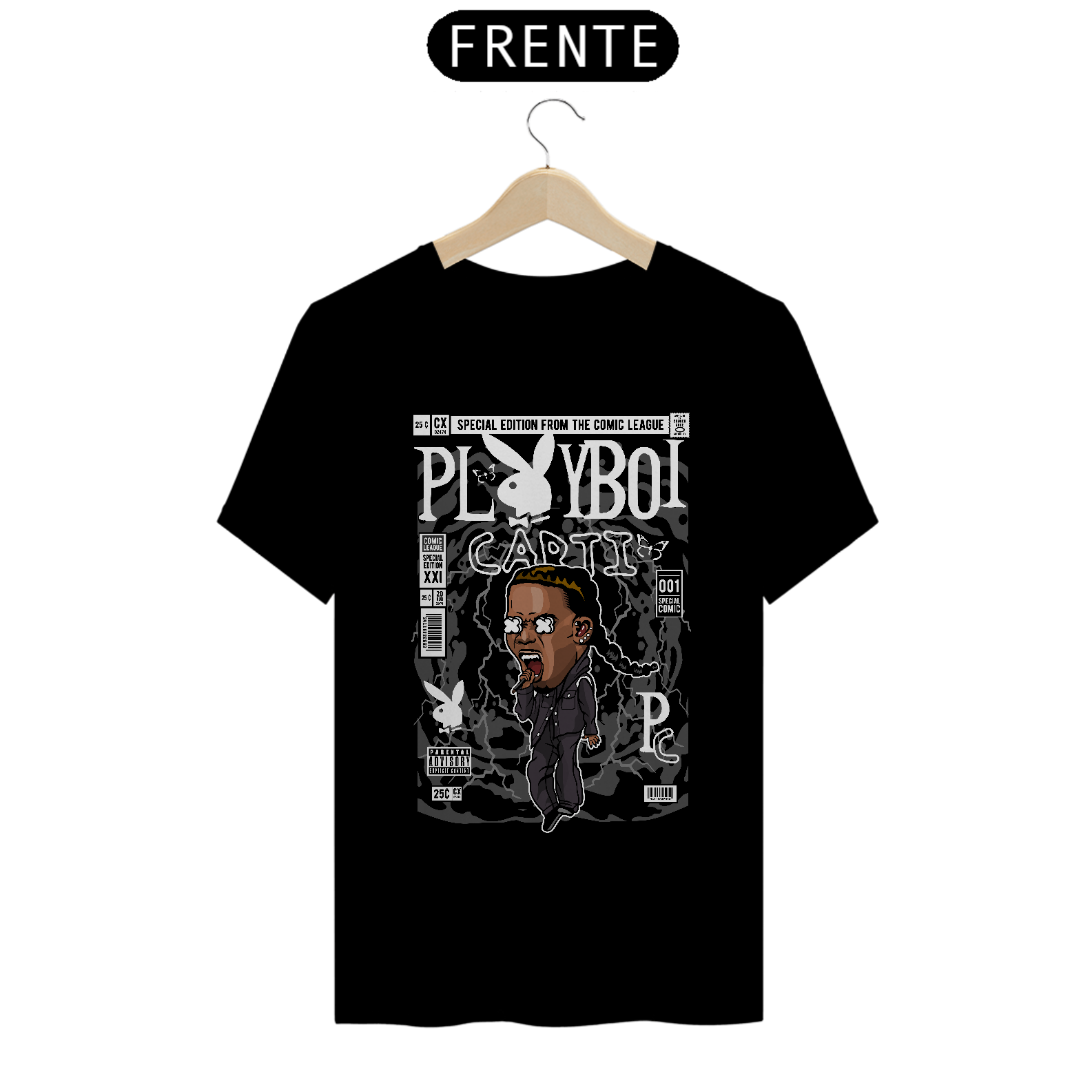 Camiseta Playboi Carti estilo comics