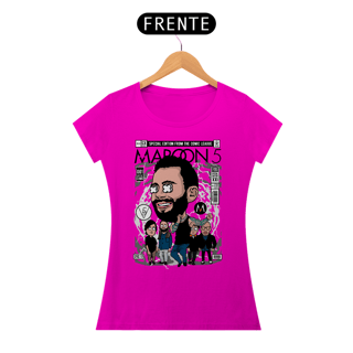 Nome do produto Baby look Maroon five estilo comics