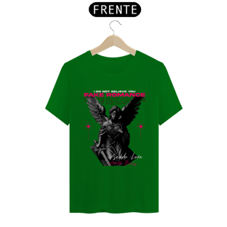 Nome do produto Camiseta Eu não acredito em você, romance falso