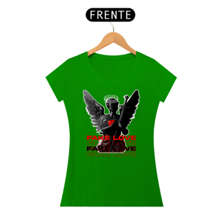 Nome do produto Camiseta Baby Long Amor Fake