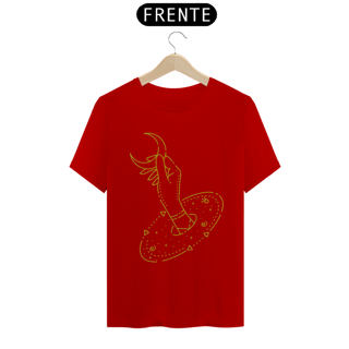 Nome do produto  Camiseta Lua capturada à mão monoline