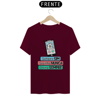 Nome do produto Camiseta Flork Solteiro sim Sozinho Nunca