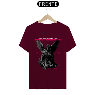 Nome do produto Camiseta Eu não acredito em você, romance falso