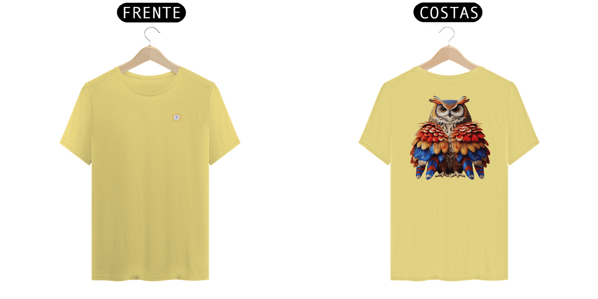 T-SHIRT ESTONADA UNISSEX - CORUJA - COLEÇÃO ARQUÉTIPOS