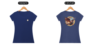 CAMISETA FEM BABY LONG PIMA - DRAGÃO - COLEÇÃO ARQUÉTIPOS