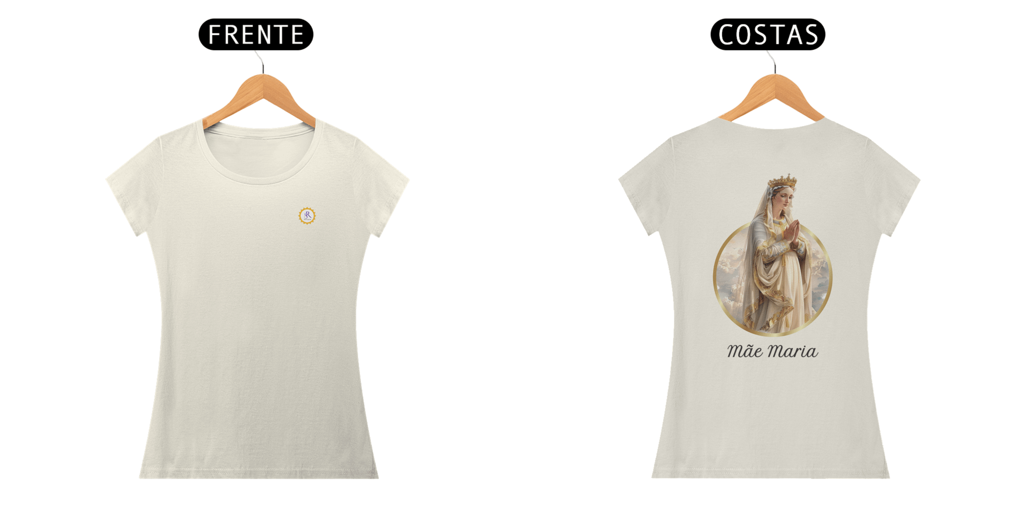 CAMISETA FEM BABY LONG PIMA - MÃE MARIA - COLEÇÃO 7 RAIOS